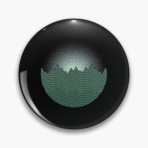 Item preview, Geometric Mountain Range Halftone Circle Design designed and sold by wyrichbosle.