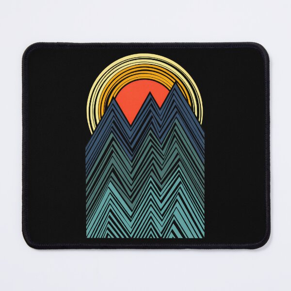 Item preview, Geometric Mountain Retro Sun Design designed and sold by lamercarv.