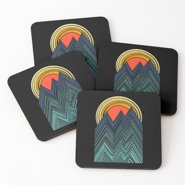 Item preview, Geometric Mountain Retro Sun Design designed and sold by lamercarv.