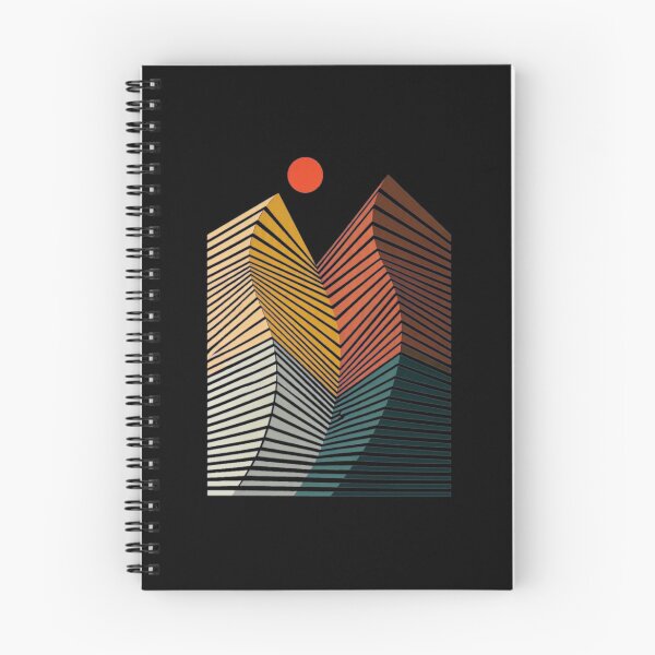 Item preview, Geometric Mountain Sun Abstract Line Art designed and sold by bezaperina.