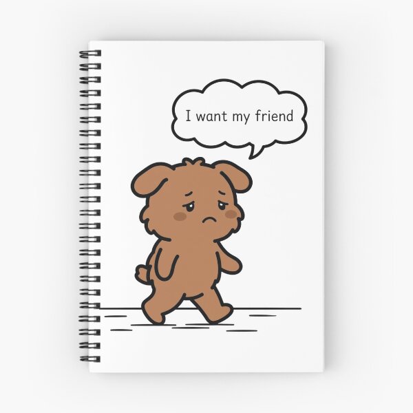 Item preview, Sad Brown Puppy Walking Alone Missing Friend designed and sold by ThePrintArt.