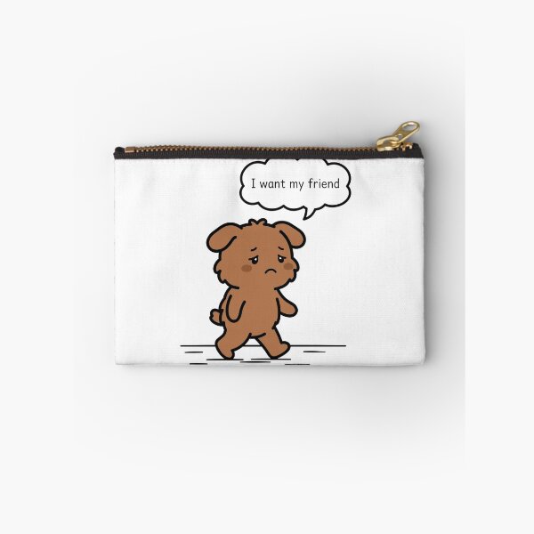 Item preview, Sad Brown Puppy Walking Alone Missing Friend designed and sold by ThePrintArt.