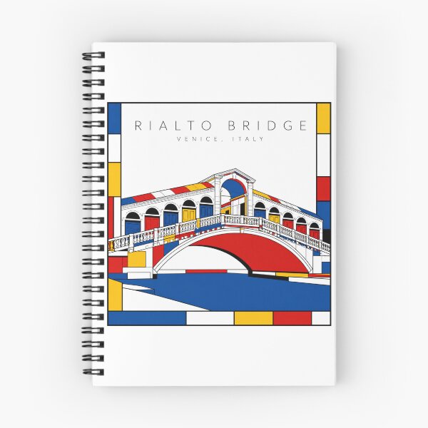 Item preview, Rialto Bridge Venice Mondrian Style 3D Poster designed and sold by CMYKStudio.