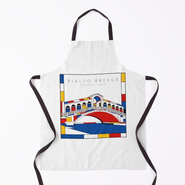 Item preview, Rialto Bridge Venice Mondrian Style 3D Poster designed and sold by CMYKStudio.