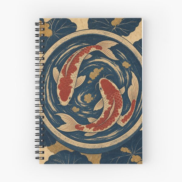 Item preview, Japanese Koi Fish Yin Yang Ukiyo-e Woodblock Art designed and sold by vekotpu.