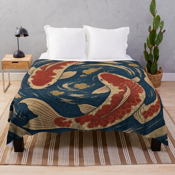 Item preview, Japanese Koi Fish Yin Yang Ukiyo-e Woodblock Art designed and sold by vekotpu.