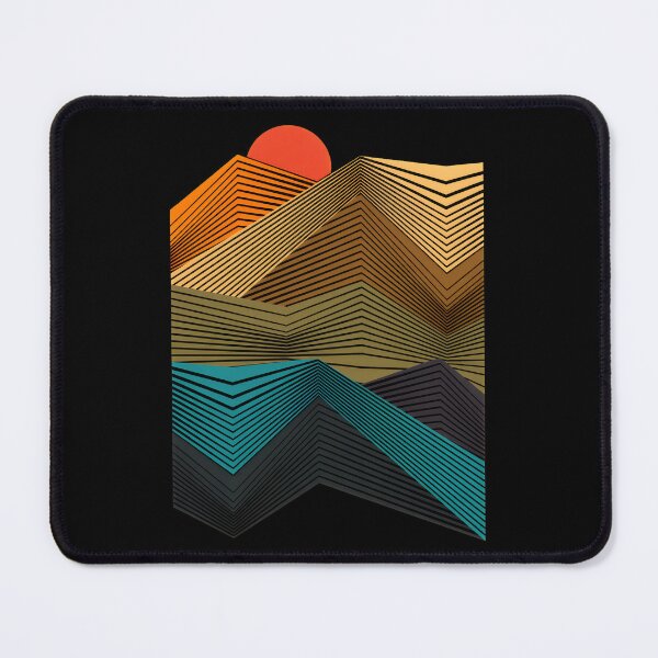 Item preview, Retro Mountain Sunset Geometric Art designed and sold by lamercarv.
