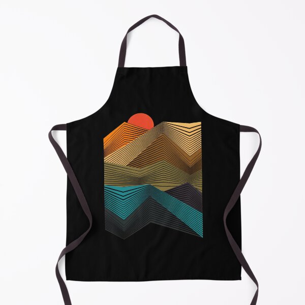 Item preview, Retro Mountain Sunset Geometric Art designed and sold by lamercarv.