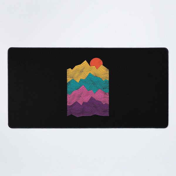 Item preview, Geometric Mountain Sunset Contour Art designed and sold by fetzrolfs.