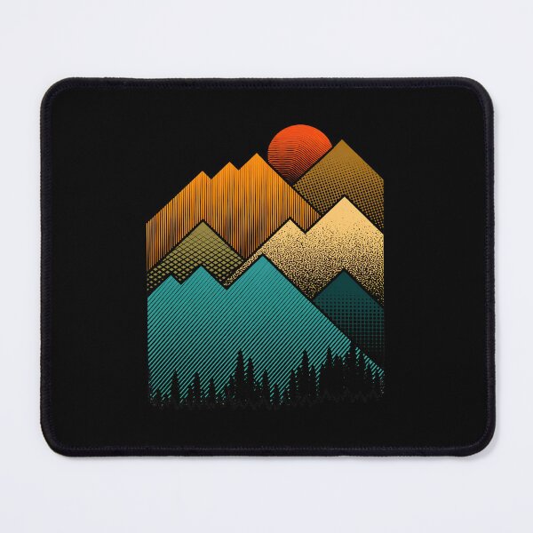 Item preview, Geometric Mountain Sunset Contour Art designed and sold by bezaperina.