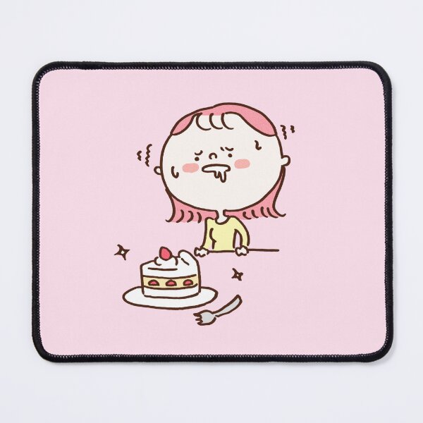 Item preview, Cute Woman Resisting Sweet Strawberry Shortcake designed and sold by Chunu Doodles.