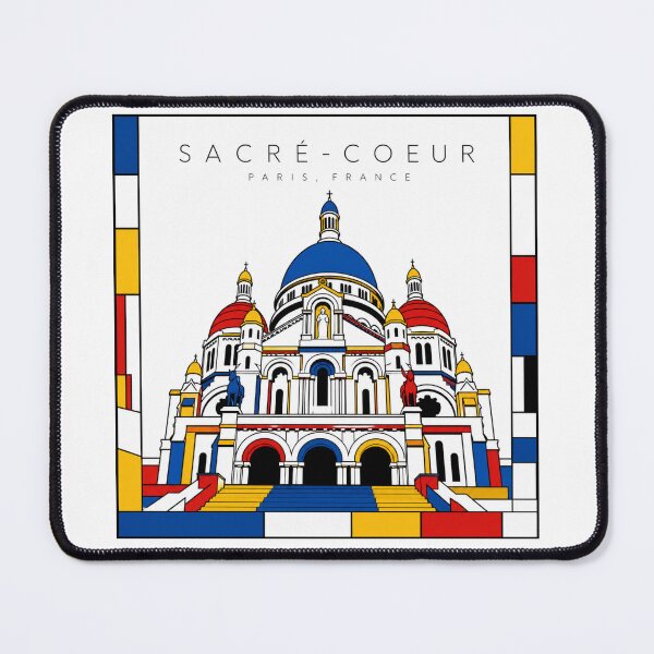 Item preview, Sacre-Coeur Paris Mondrian Style 3D Poster designed and sold by CMYKStudio.