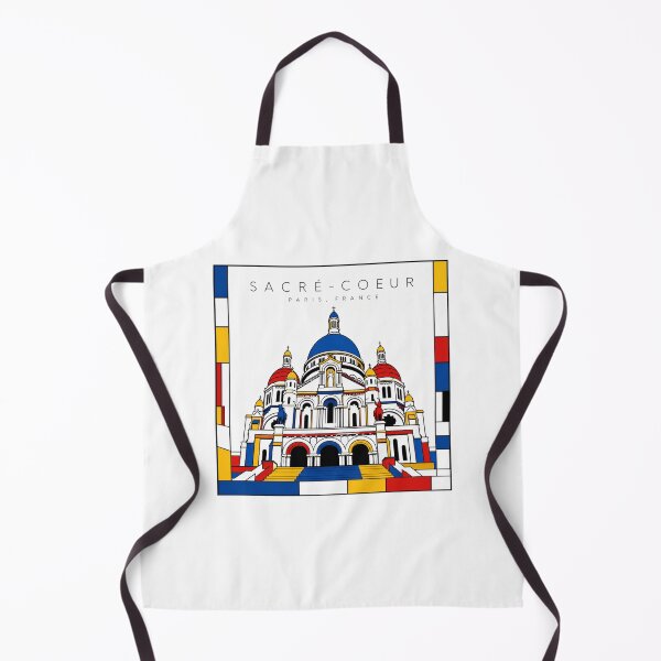 Aperçu de l'œuvre Affiche 3D Style Mondrian du Sacré-Cœur Paris créée et vendue par CMYKStudio.
