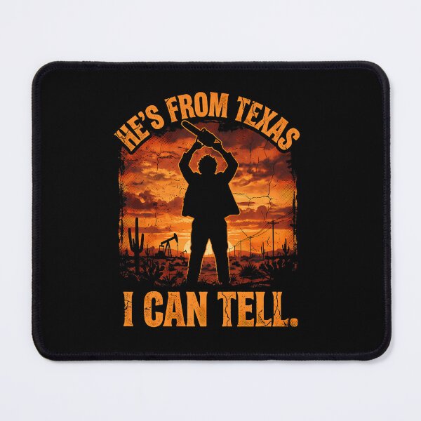 Item preview, Hes From Texas I Can Tell Shirt Halloween Chainsaw Horror designed and sold by RealestInternet.
