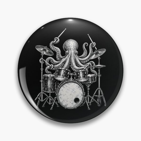 Item preview, Octopus Playing Drums  designed and sold by CelidaBonde.