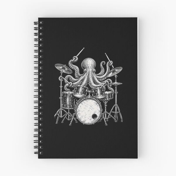Item preview, Octopus Playing Drums  designed and sold by CelidaBonde.