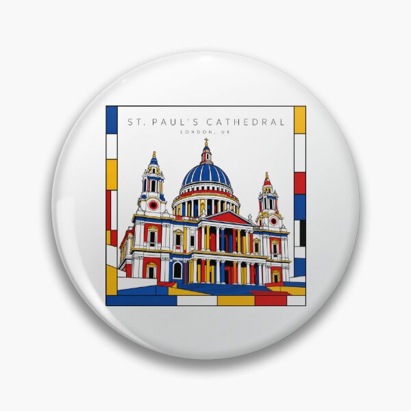 Item preview, St Pauls Cathedral London Mondrian Style 3D Poster designed and sold by CMYKStudio.