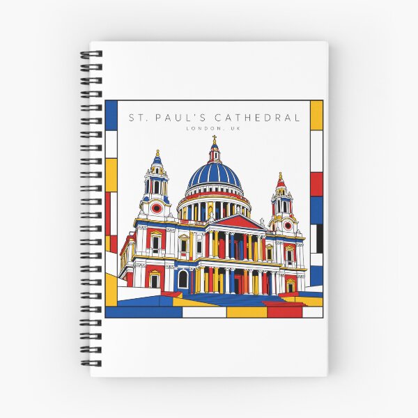 Item preview, St Pauls Cathedral London Mondrian Style 3D Poster designed and sold by CMYKStudio.