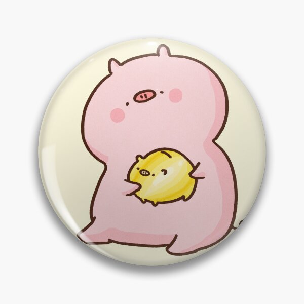 Item preview, Cute Pig Hugging Golden Piggy Bank designed and sold by Chunu Doodles.