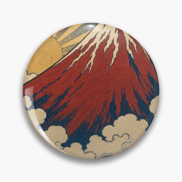 Item preview, Red Mount Fuji Sunrise Ukiyo-e Woodblock Art designed and sold by vekotpu.