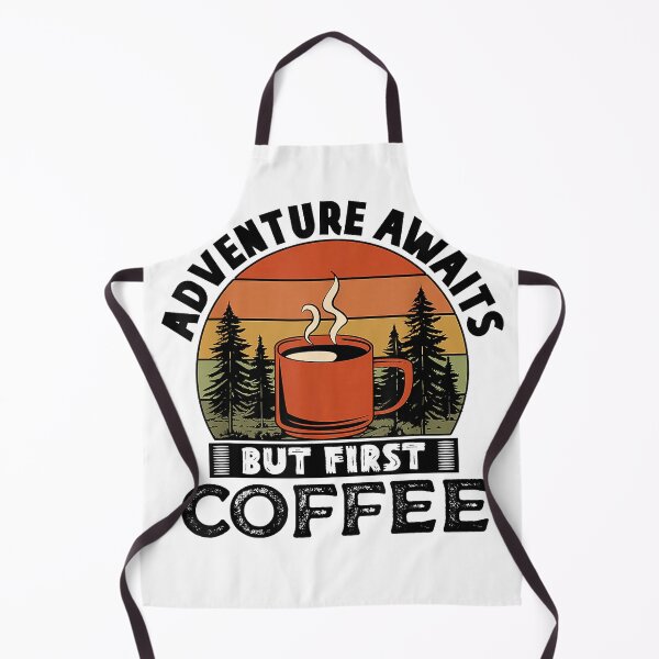 Item preview, Adventure Awaits But First Coffee Mountain Hiking Camping T-Shirt designed and sold by elachhabdesign.
