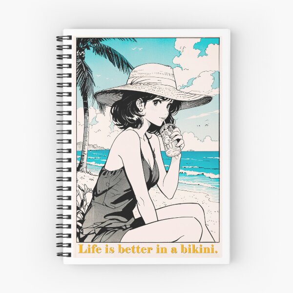 Item preview, A beautiful manga-style girl at the beach: for lovers of sun, sand, and sea. #2 designed and sold by UrbanTRIP.