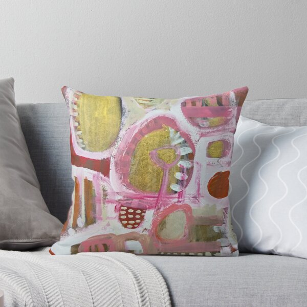 Item preview, Abstract gold, pink, brown and olive organic shapes designed and sold by NathalieLeRiche.