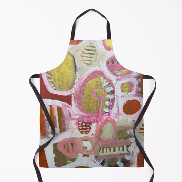 Item preview, Abstract gold, pink, brown and olive organic shapes designed and sold by NathalieLeRiche.
