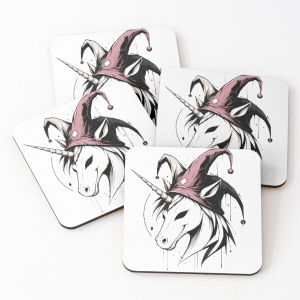 Artikelvorschau, Grinsendes Einhorn mit Narrenkappe entworfen und verkauft von Jester-Store.