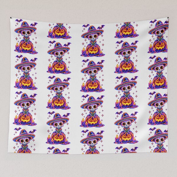 Item preview, Neon Witch Skeleton Jack O Lantern designed and sold by QuiteOrbit.