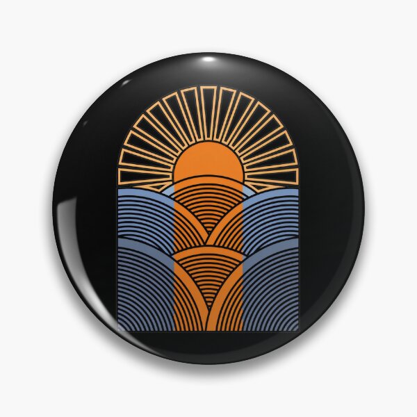 Item preview, Geometric Sunrise Over Arched Waves designed and sold by sotospor.