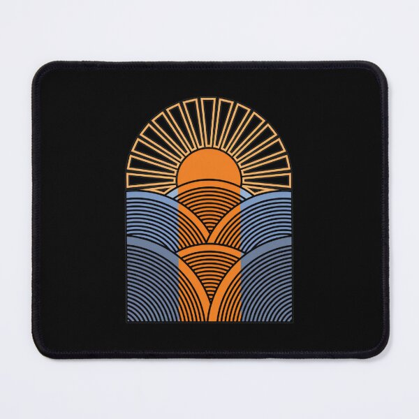 Item preview, Geometric Sunrise Over Arched Waves designed and sold by sotospor.