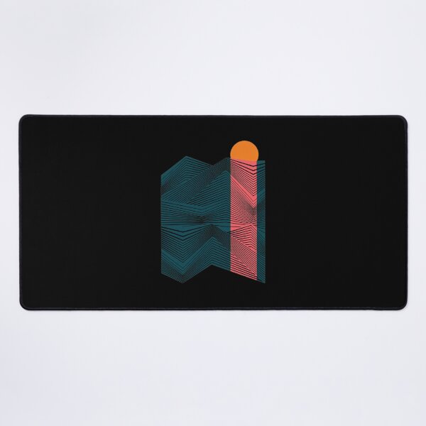 Item preview, Geometric Sunset Abstract Landscape Art designed and sold by lamercarv.