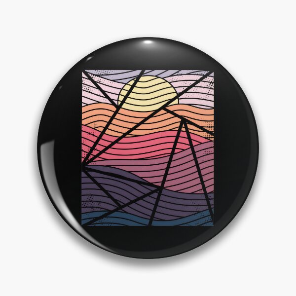 Item preview, Geometric Sunset Waves Abstract Art designed and sold by bezaperina.