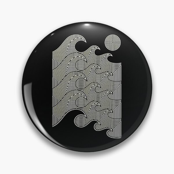 Item preview, Geometric Waves and Sun Line Art designed and sold by lasopent.