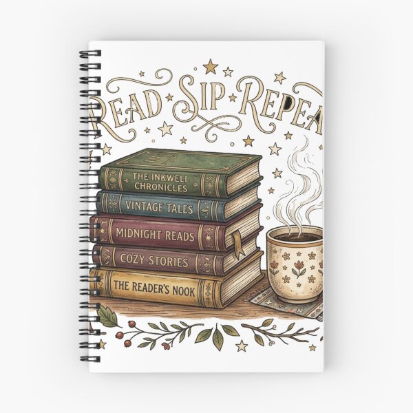 Item preview, Read Sip Repeat Cozy Book Lover Coffee Design designed and sold by meghnad.