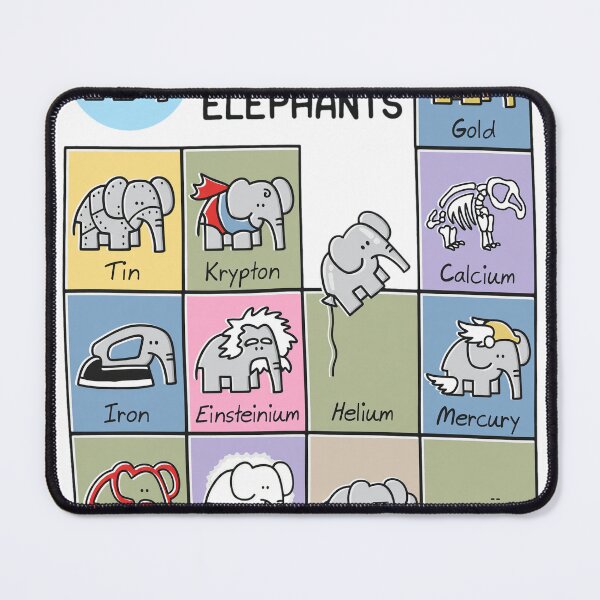 Item preview, Periodic Table of Elephants Science Pun designed and sold by Domenikolas.