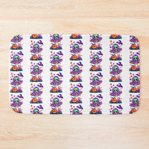 Item preview, Cute Spooky Alien Halloween Neon Space designed and sold by QuiteOrbit.