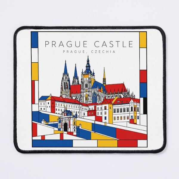 Item preview, Prague Castle Prague Mondrian Style 3D Poster designed and sold by CMYKStudio.