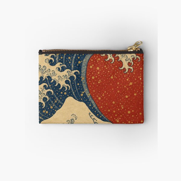 Item preview, Japanese Great Wave Crimson Sun Ukiyo-e Woodblock Art designed and sold by vekotpu.