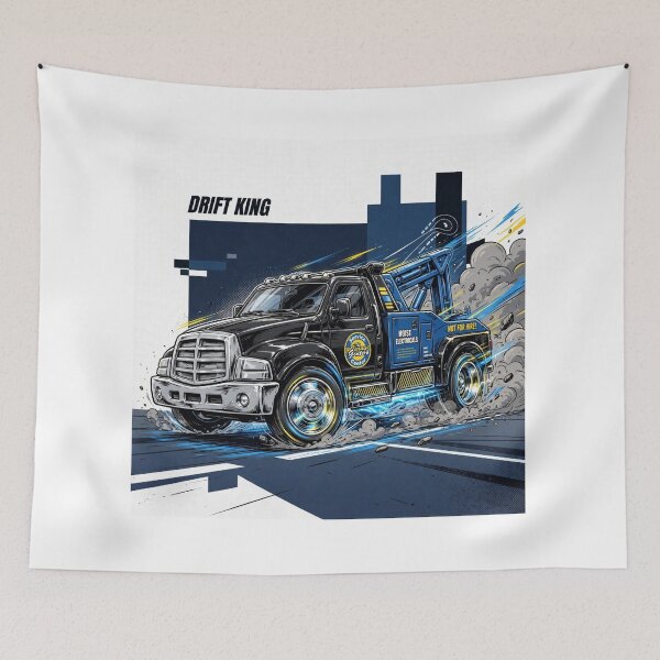Item preview, Drift King Wrecker - Drifting Tow Truck Comic Art designed and sold by redkat-4.