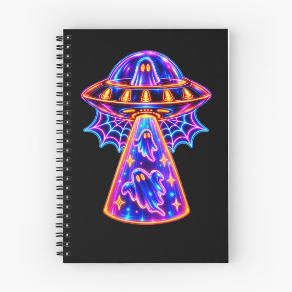 Item preview, Spooky Cute Boo ghost Flying Saucer Halloween designed and sold by QuiteOrbit.