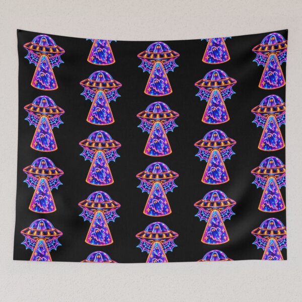 Item preview, Spooky Cute Boo ghost Flying Saucer Halloween designed and sold by QuiteOrbit.