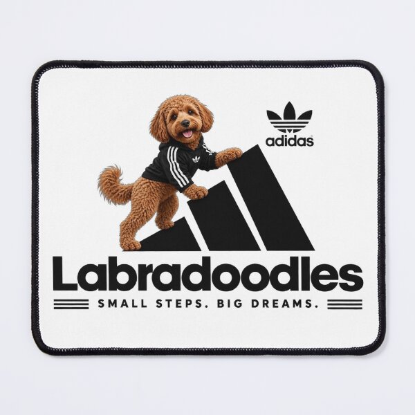 Item preview, Labradoodle Adidas – Small Steps Big Dreams designed and sold by Greta Lobodzinska.