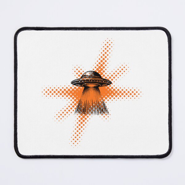 Item preview, Retro UFO Abduction Beam with Orange Halftone Blast designed and sold by DEIVINM.