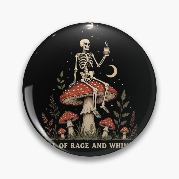 Item preview, Full of Rage and Whimsy Skeleton Mushroom Gothic Dark Cottagecore designed and sold by Zizo-DR44.