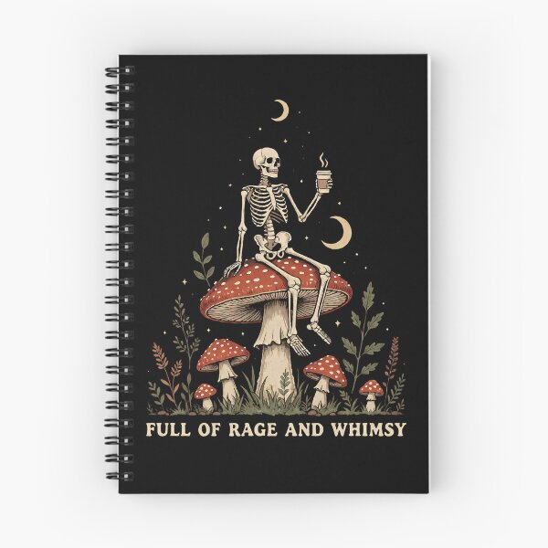Item preview, Full of Rage and Whimsy Skeleton Mushroom Gothic Dark Cottagecore designed and sold by Zizo-DR44.
