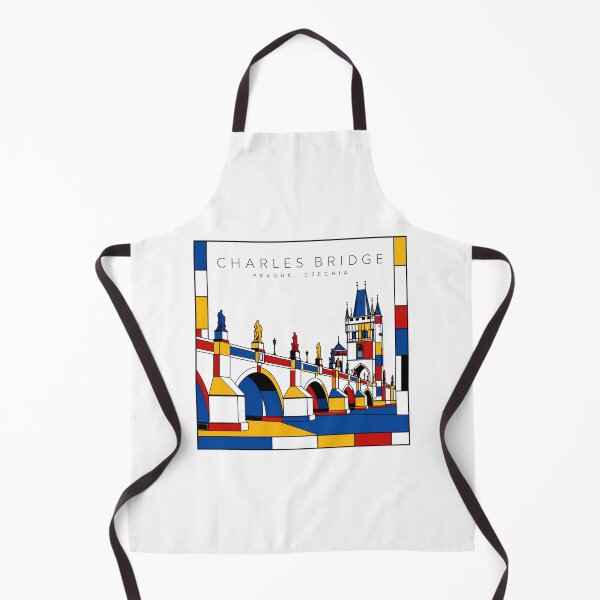 Item preview, Charles Bridge Prague Mondrian Style 3D Poster designed and sold by CMYKStudio.