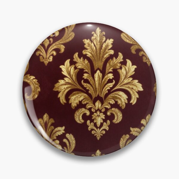 Item preview, Gothic Velvet Burgundy and Gold Baroque Damask Motif designed and sold by jjagani.