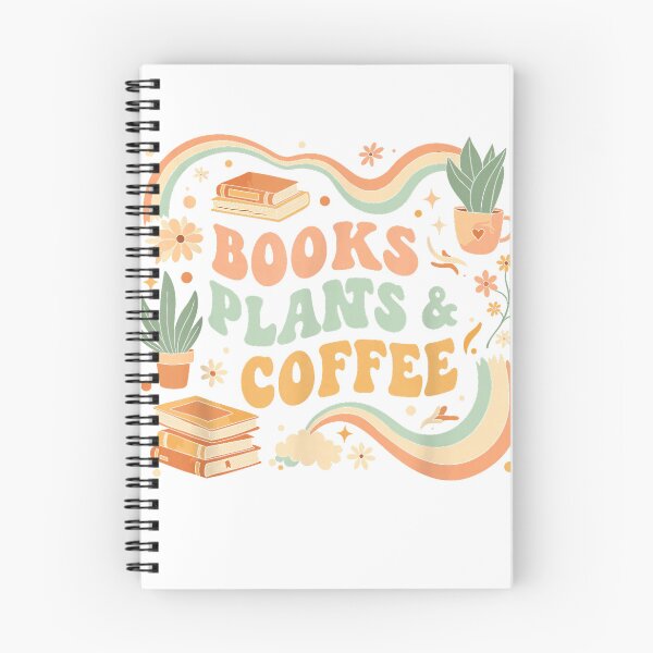 Item preview, Book Lover Coffee Plants Retro Cozy Succulent Reading Groovy T-Shirt designed and sold by fine line.